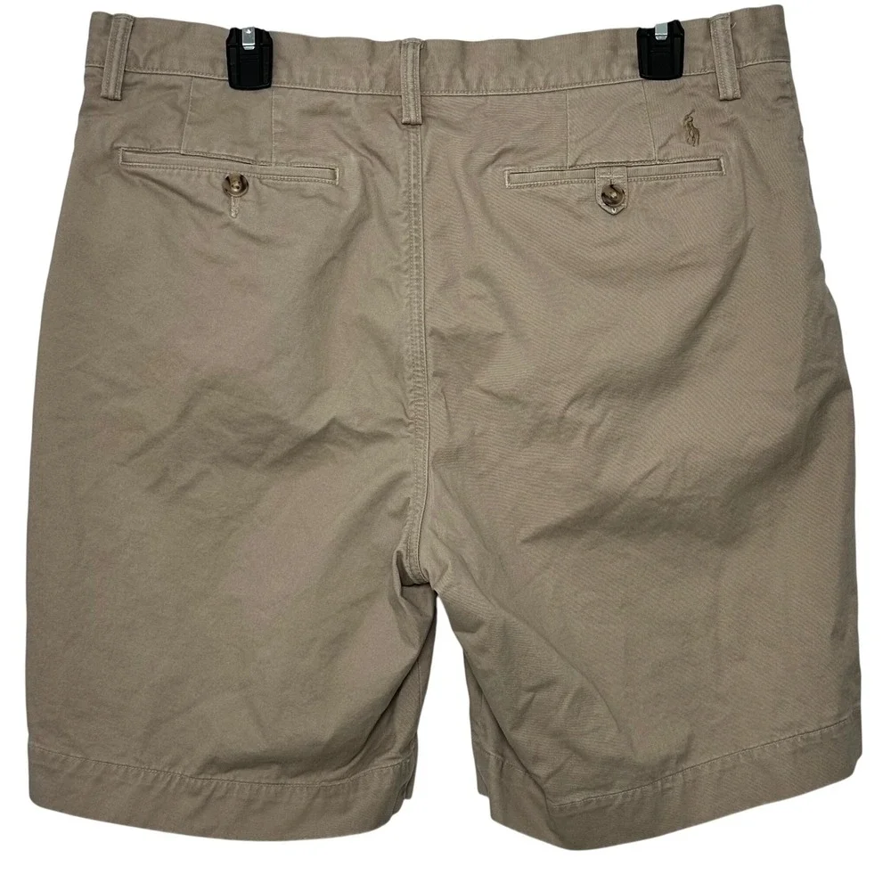 Polo Ralph Lauren Men's 35 Khaki Tan Stretch Straight Fit Chino Shorts 8